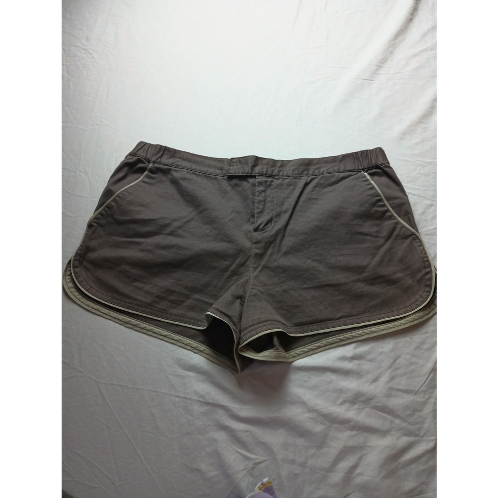 Vintage Y2K Lux Micro Mini Shorts Brown Women Size 12 Pockets